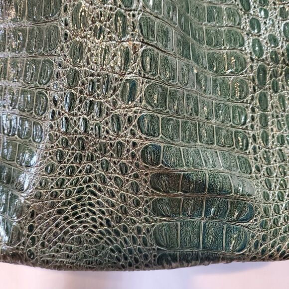 Steven By Steve Madden Green Faux Snakeskin Large Shoulder Bag Tote w/Silver - Picture 5 of 10